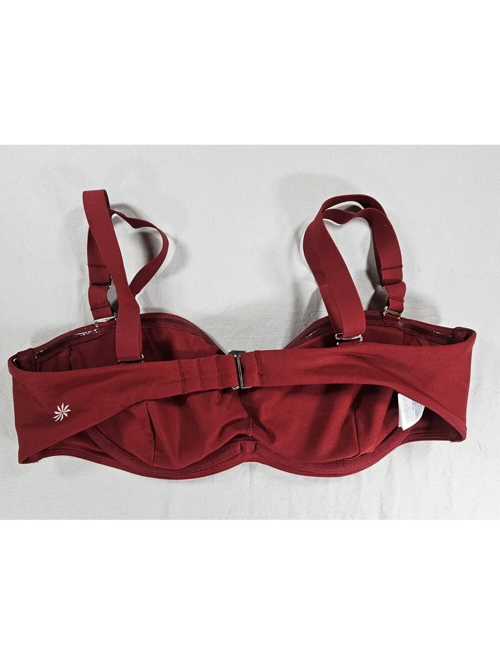 Athleta Alicia Keys Burgundy Bikini Swim Top.  Size 38B/C.